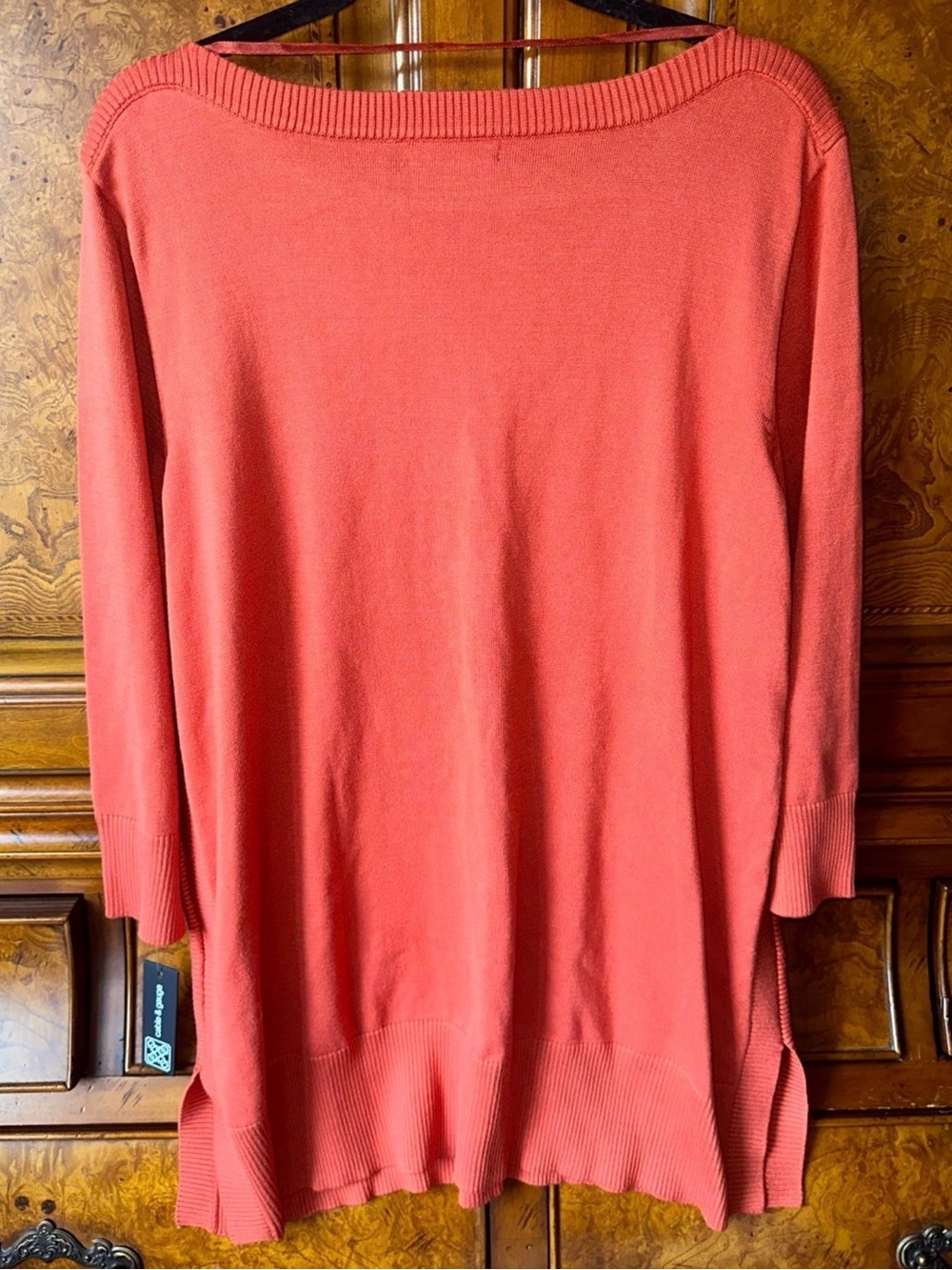Women’s Coral Lightweight Sweater Tunic – Cable & Gauge – Size 1X - Picture 7 of 8
